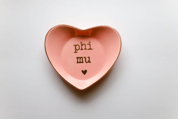 Phi Mu Heart Ring Dish