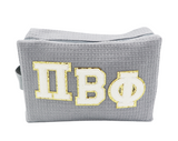 Pi Beta Phi Waffle Make-Up Bag with Chenille Letters