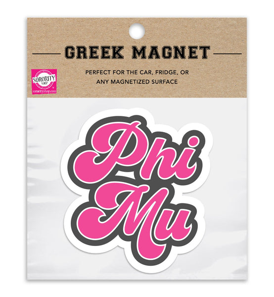 Phi Mu Retro Magnet