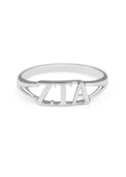 Zeta Tau Alpha Sterling Silver Ring