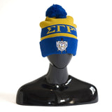 Sigma Gamma Rho 2 Sided Pom Pom Beanie