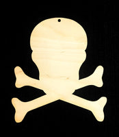 Chi Omega Skull & Crossbone Wood Board
