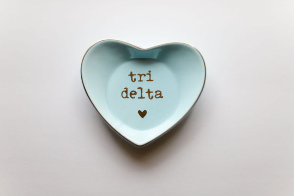 Delta Delta Delta Heart Ring Dish