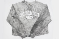 Sorority Comfort Color Tie Dye Crewneck with Arch and Letters Design