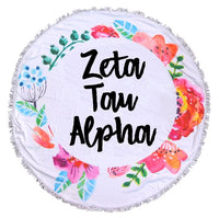 Zeta Tau Alpha Fringe Towel Blanket